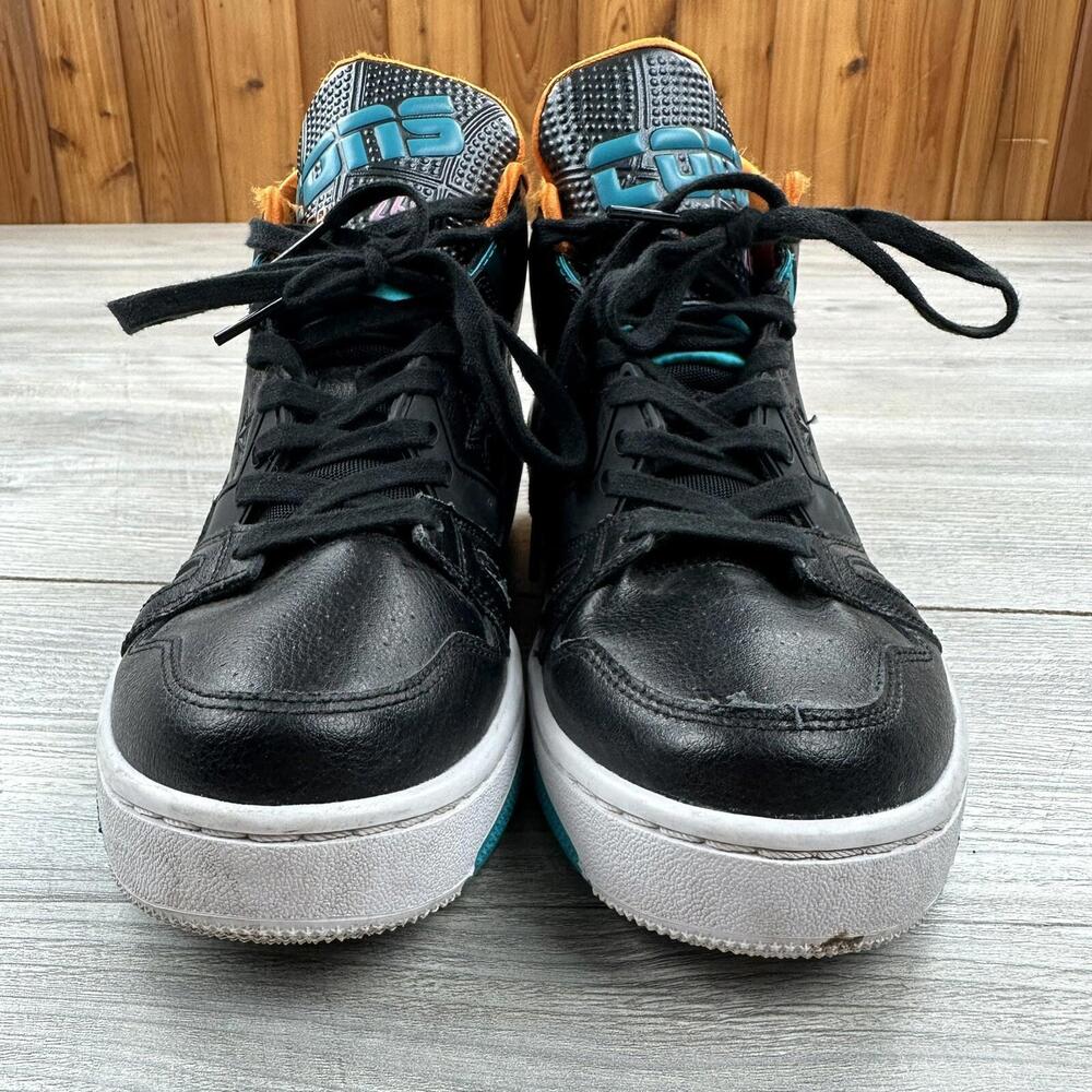 Converse ERX 260 High Tops Kids 7 Black Turquoise Orange Retro 80s Sneakers Shoe - Picture 2 of 9
